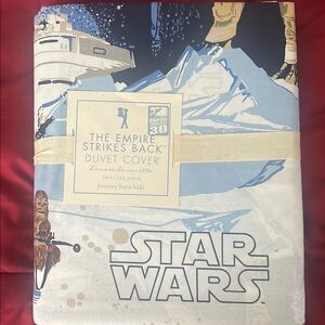 Pottery Barn Kids Star Wars Empire Strikes Back Duvet Cover - Blue and White